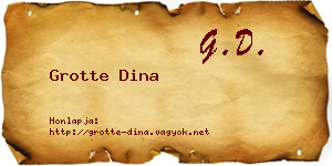 Grotte Dina névjegykártya